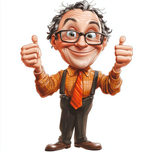 Humorous caricature of a government clipart with human characteristics