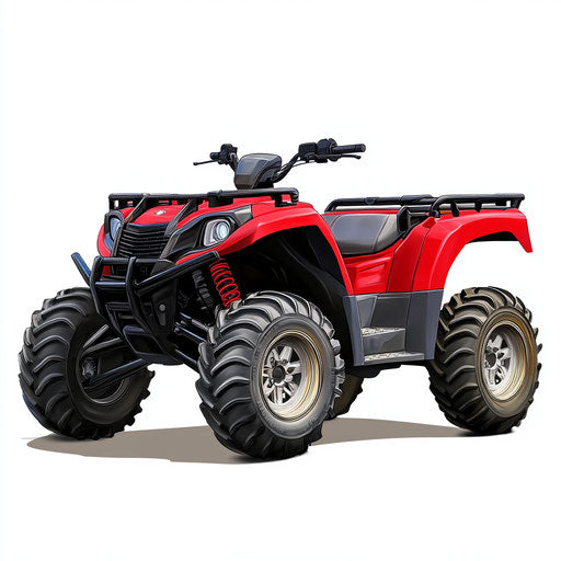 Realistic image of an ATV, high resolution, isolated
