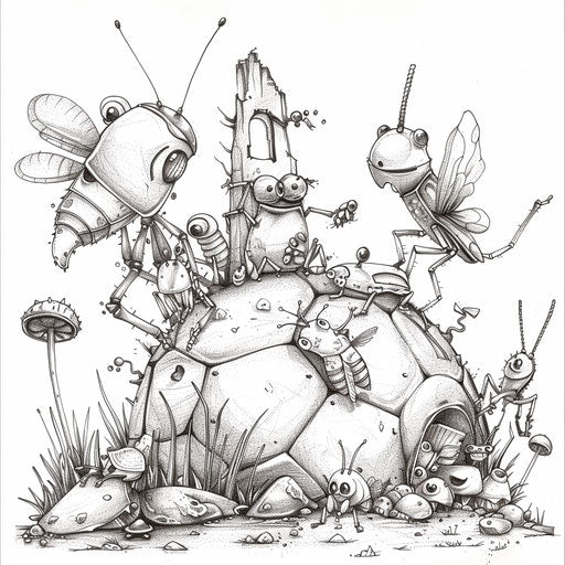 Snails playing soccer with a small pebble