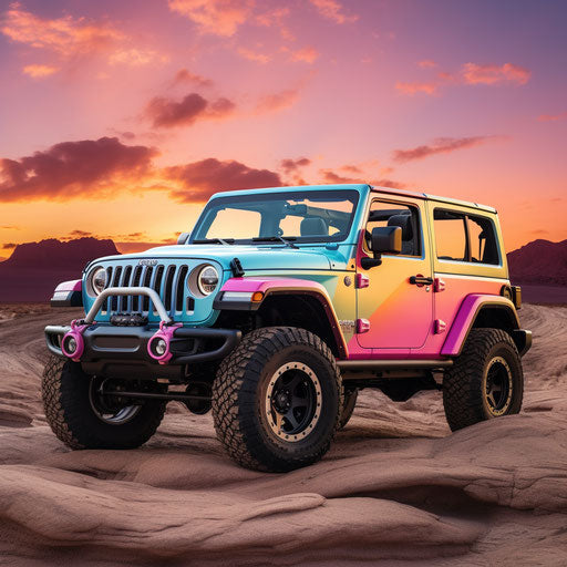 Old Jeep Wrangler pastel colors