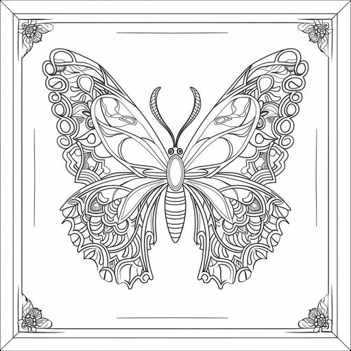Butterfly with complex and symmetrical patterns