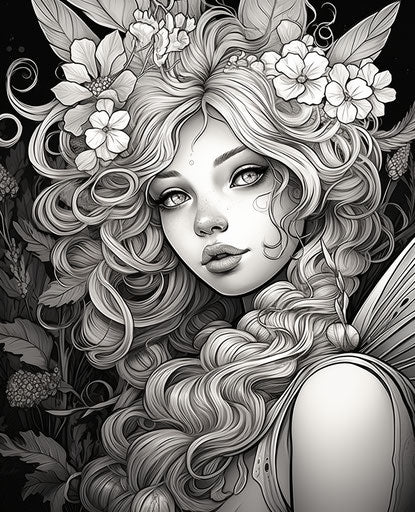 Fairy wings pattern in realistic portrait style