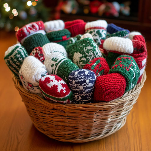 Creative Christmas Socks Festive Illustration