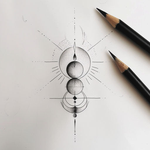Stylish tattoo sketch of a modern minimalist design