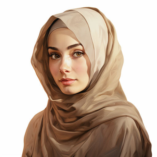 Muslim clipart in the style of Oil painting