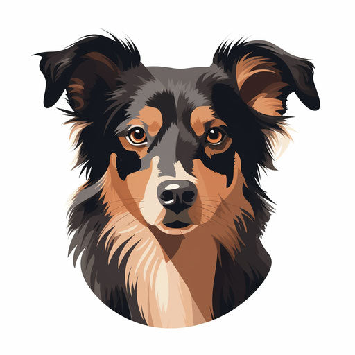Dog clipart in the style of Minimalist, on a white background