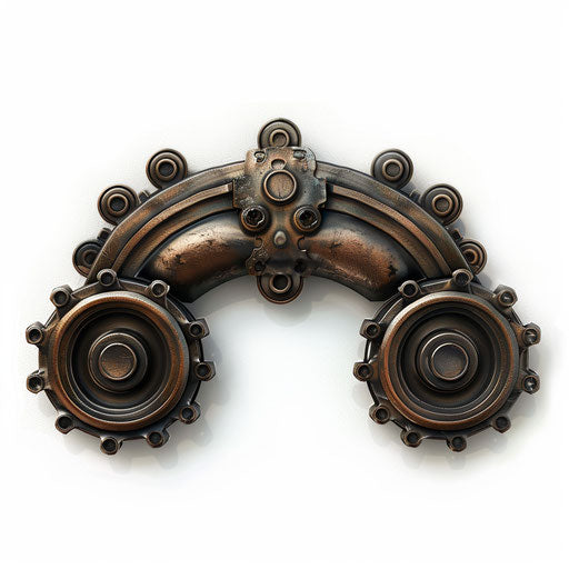 Iron staples in a photorealistic style, white flat background