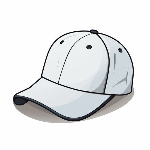 Minimalist style cap icon, on a white background
