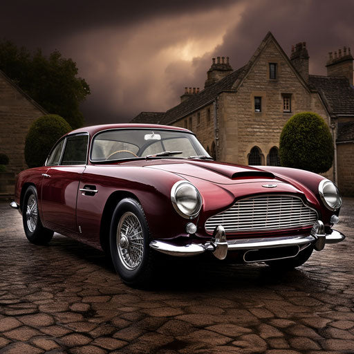 Luxury car in burgundy