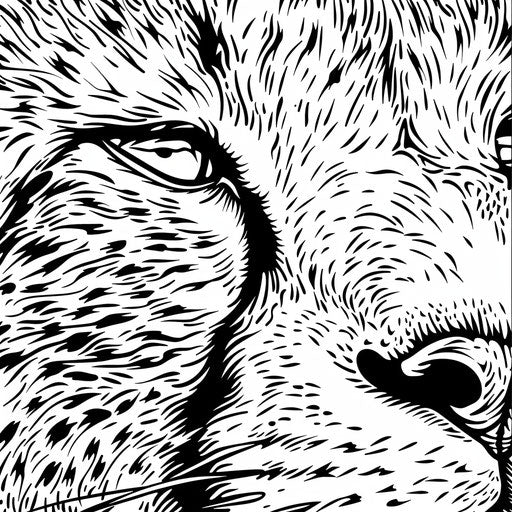 Detailed pattern and texture of a cheetah's fur