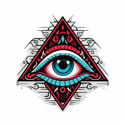 The evil eye icon, mystical symbol for magical powers