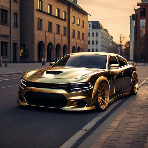 golden dodge charger hellcat