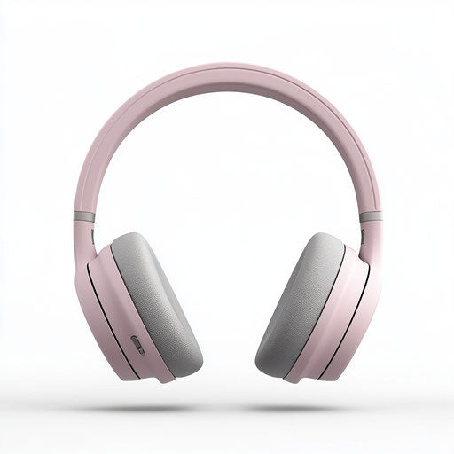 3D headphones on white background, realistic style isolated clipart