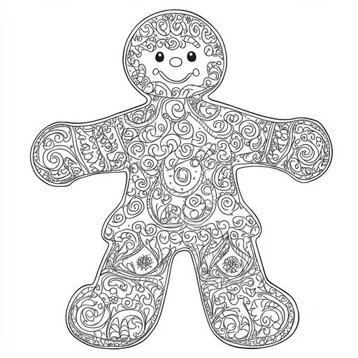 Gingerbread Man Coloring Page - Coloring Sheets for Everyone