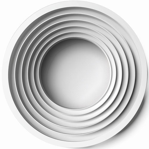 Photo realistic circle clipart on flat white background