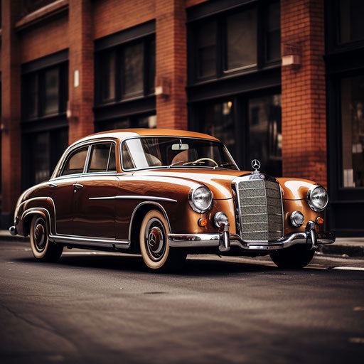 Classic brown Mercedes Benz