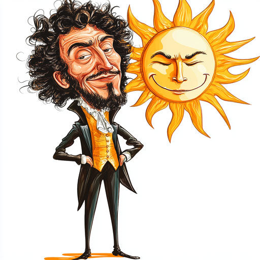 Versatile Alexander Pushkin Caricature Clipart for All Occasions