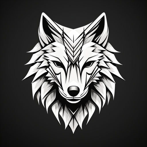 Geometric wolf head graphic illustration vector