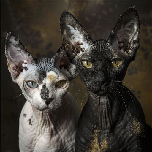 Two cornish rex cats