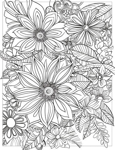 Mandala coloring pages for adults with flowers