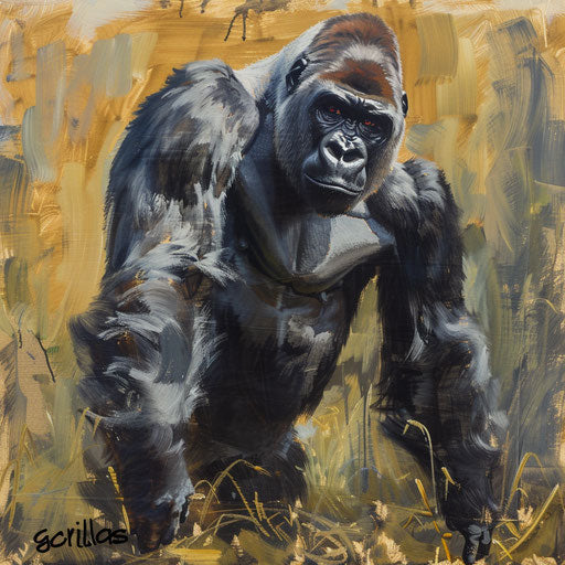 Majestic Presence: Silverback Gorilla in Power Pose