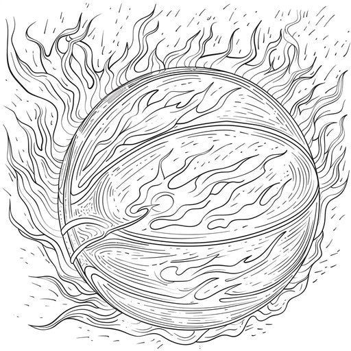 Basketball on fire