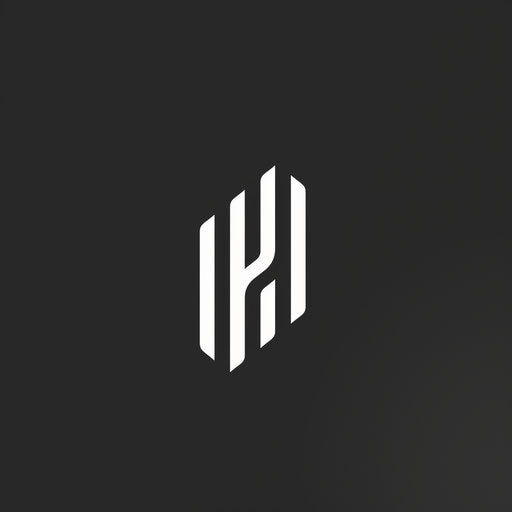 Graphic design logo with modern icon and bold typography