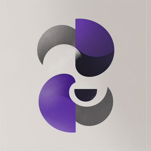 Graphic design logo with abstract shapes and clean design