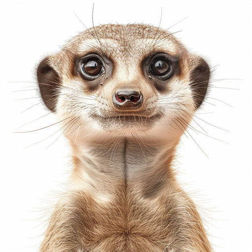 Meerkat clipart in realistic style on white background