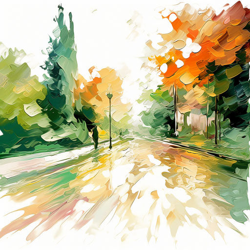 Zip clipart in Impressionistic Art style, on white background