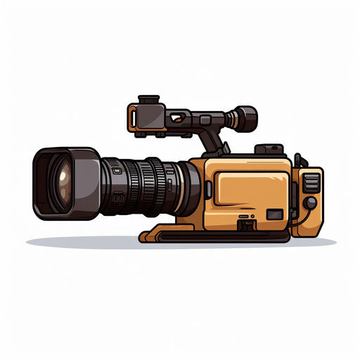 Video camera clipart in Minimalist style on white background