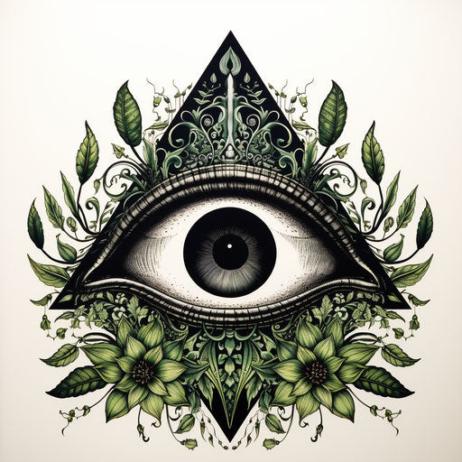The all seeing eye in black and white