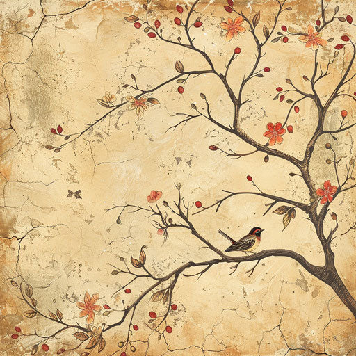 Realistic memory clipart on beige background, rustic appeal