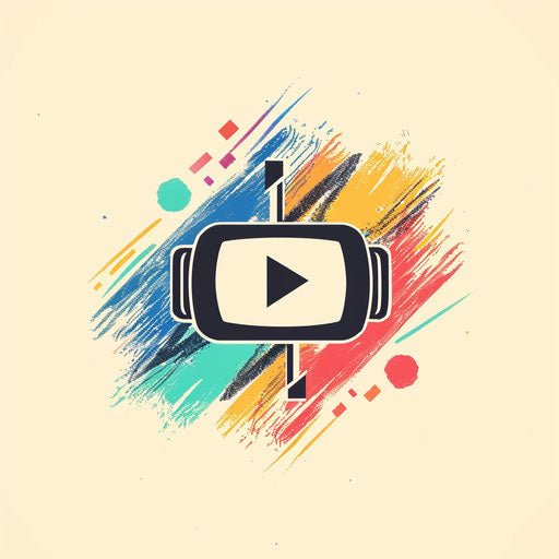 Retro logo for YouTuber with bold lines and vintage colors