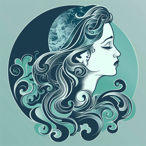 Flat tattoo sketch of the beautiful Aphrodite