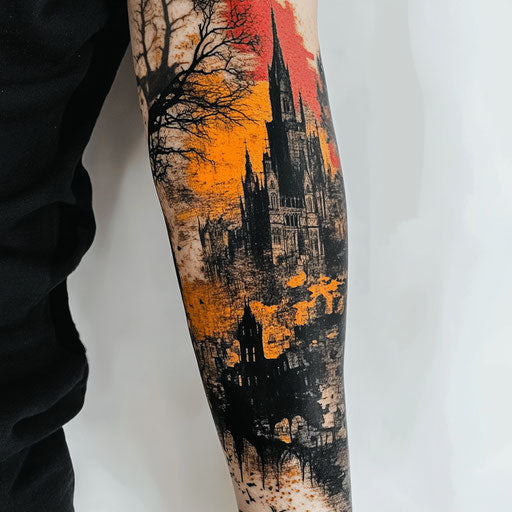 Patchwork Tattoo Sleeve Tattoo Flash Set