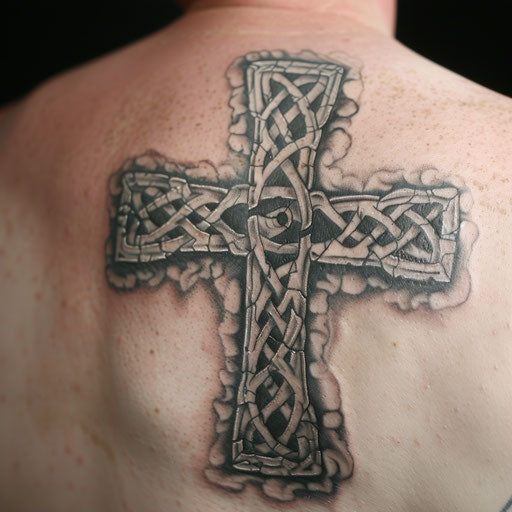 Ancient Celtic cross carved from stone