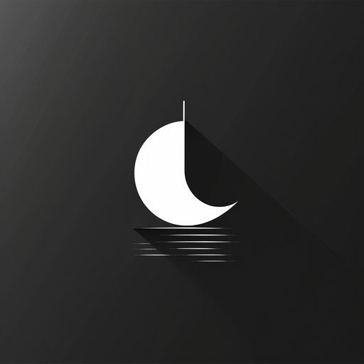 Minimalist photo logo with black background, clean and elegant design