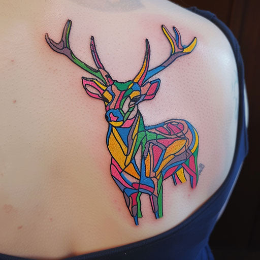Vibrant Deer Tattoo Design Pack
