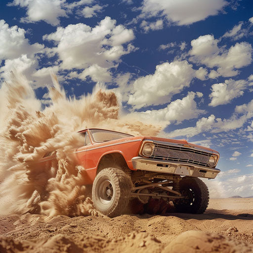 1967 Chevrolet Bel Air racing in the desert rally