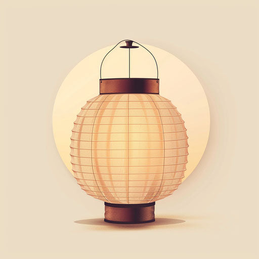 Elegant lantern on flat cream background