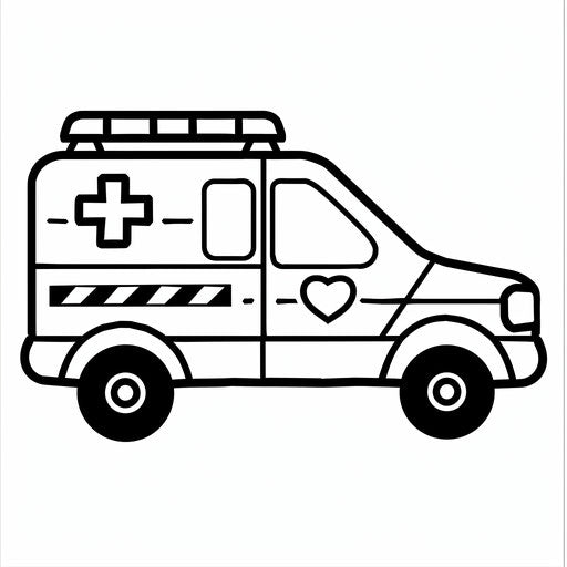 Ambulance heart coloring