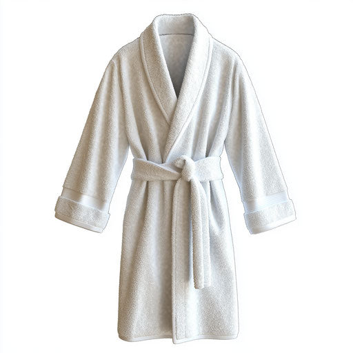 Realistic clipart of a bathrobe, high resolution, isolated