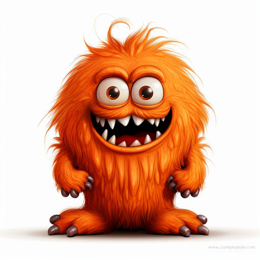 Monster clipart in the style of Chiaroscuro Art, on white background