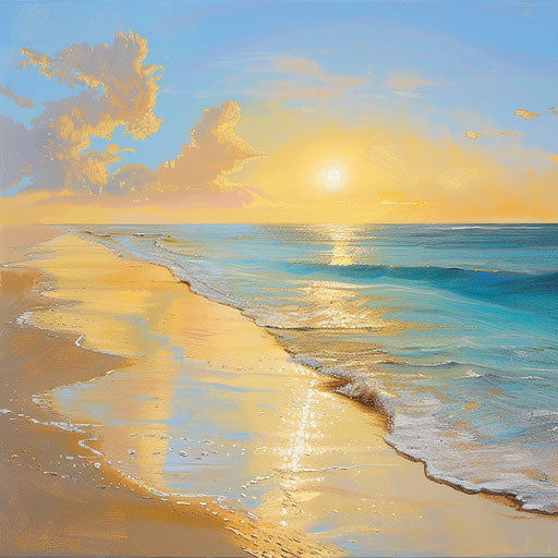 Pandawa Beach, Indonesia: golden sunrise over turquoise waters