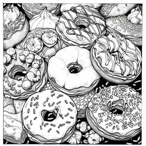 Delicious donuts with various unique toppings