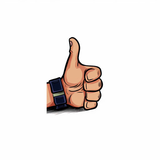 Minimalist thumbs down clipart on white background