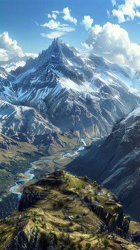 Ancient Andes Mountains, detailed, EXTREMELY REALISTIC 9:16