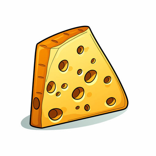 Cheese clipart in the style of Minimalist, on a white background