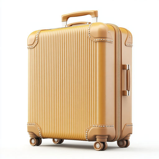 3D luggage on white background, isolated clipart